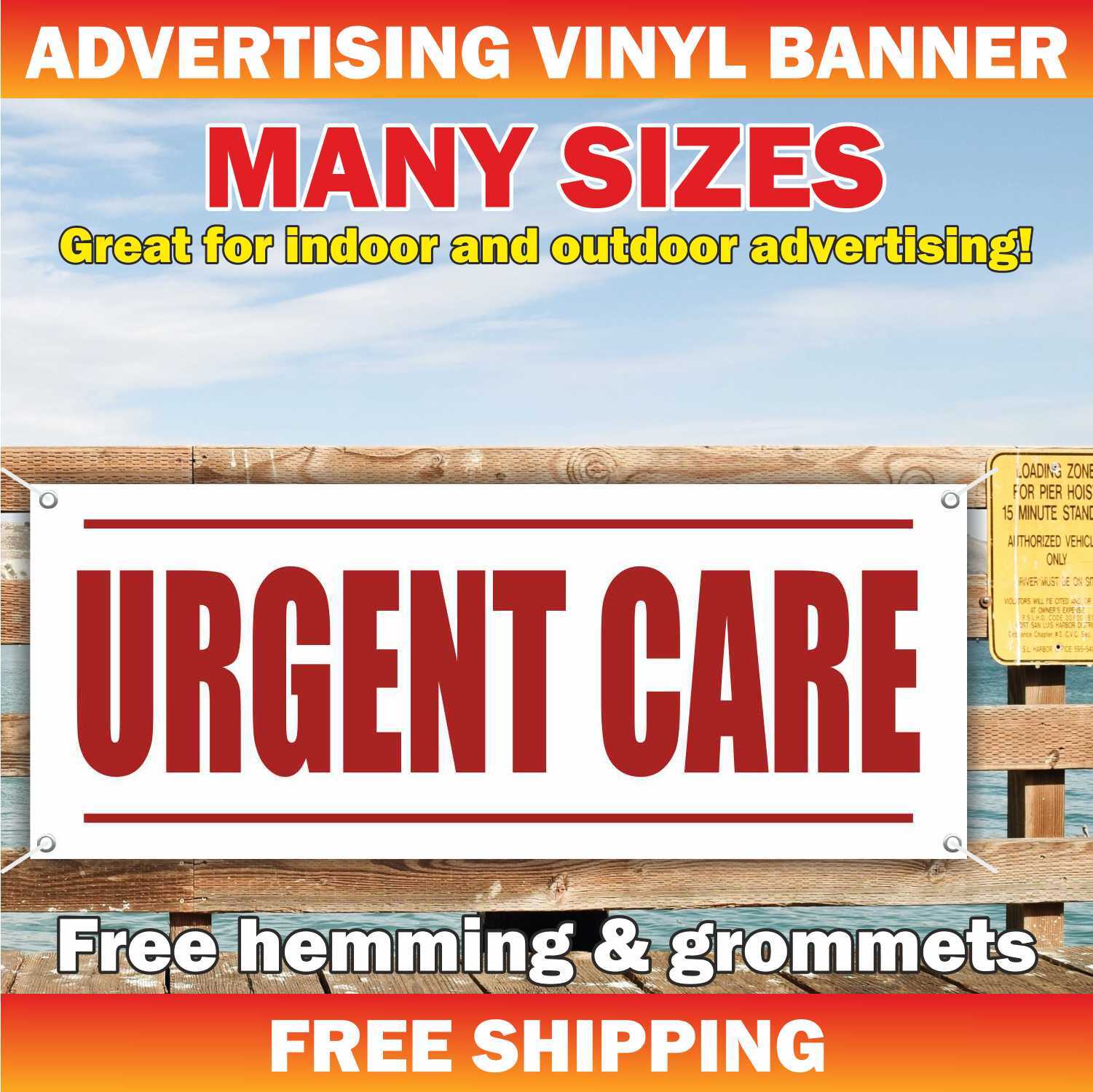 URGENT CARE Advertising Banner Vinyl Mesh Sign Clinic Hospital Doctor Help