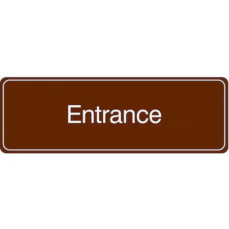 CONDOR 486G90 Facility Sign, 3 in H, 9 in W, Acrylic, Horizontal Rectangle,