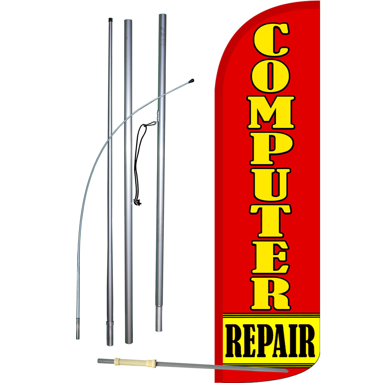Computer Repair Complete Swooper Flag Bundle