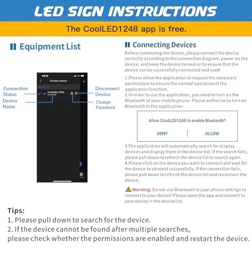 LED Sign for Car 7×3 Inch Flexible USB 5V Bluetooth App Control Programmable