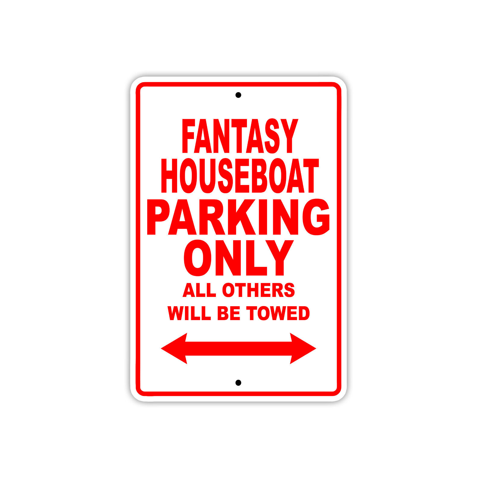 Fantasy Houseboat Parking Only Decor Novelty Notice Aluminum Metal Sign