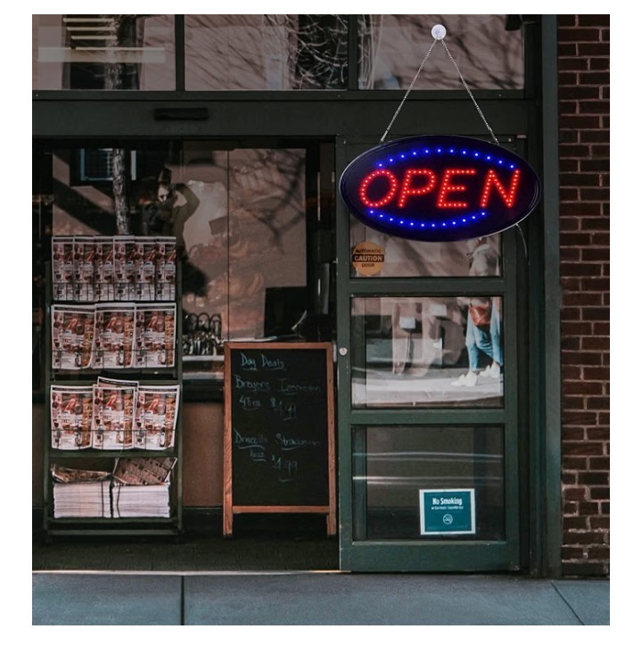 19″X 10″ Large LED Open Sign wit Switch High Bright Visibility Business US Stock
