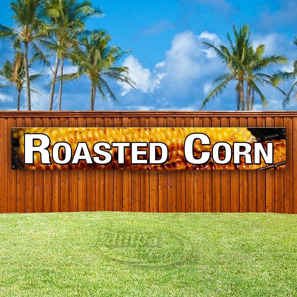 ROASTED CORN Advertising Food Carnival Fair Vinyl Banner Flag Sign USA XL02476