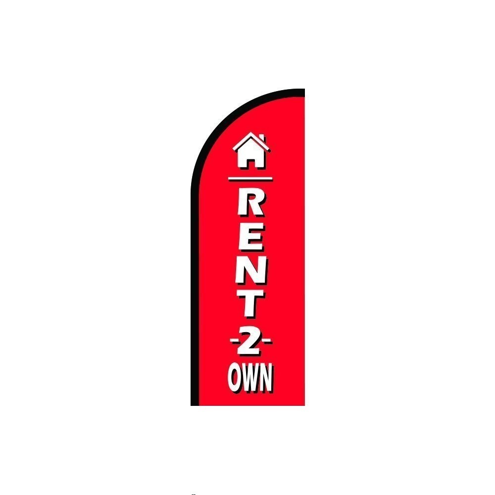 Rent To Own Feather Flag Outdoor Advertising Business Flex Banner Sign FLAG ONLY