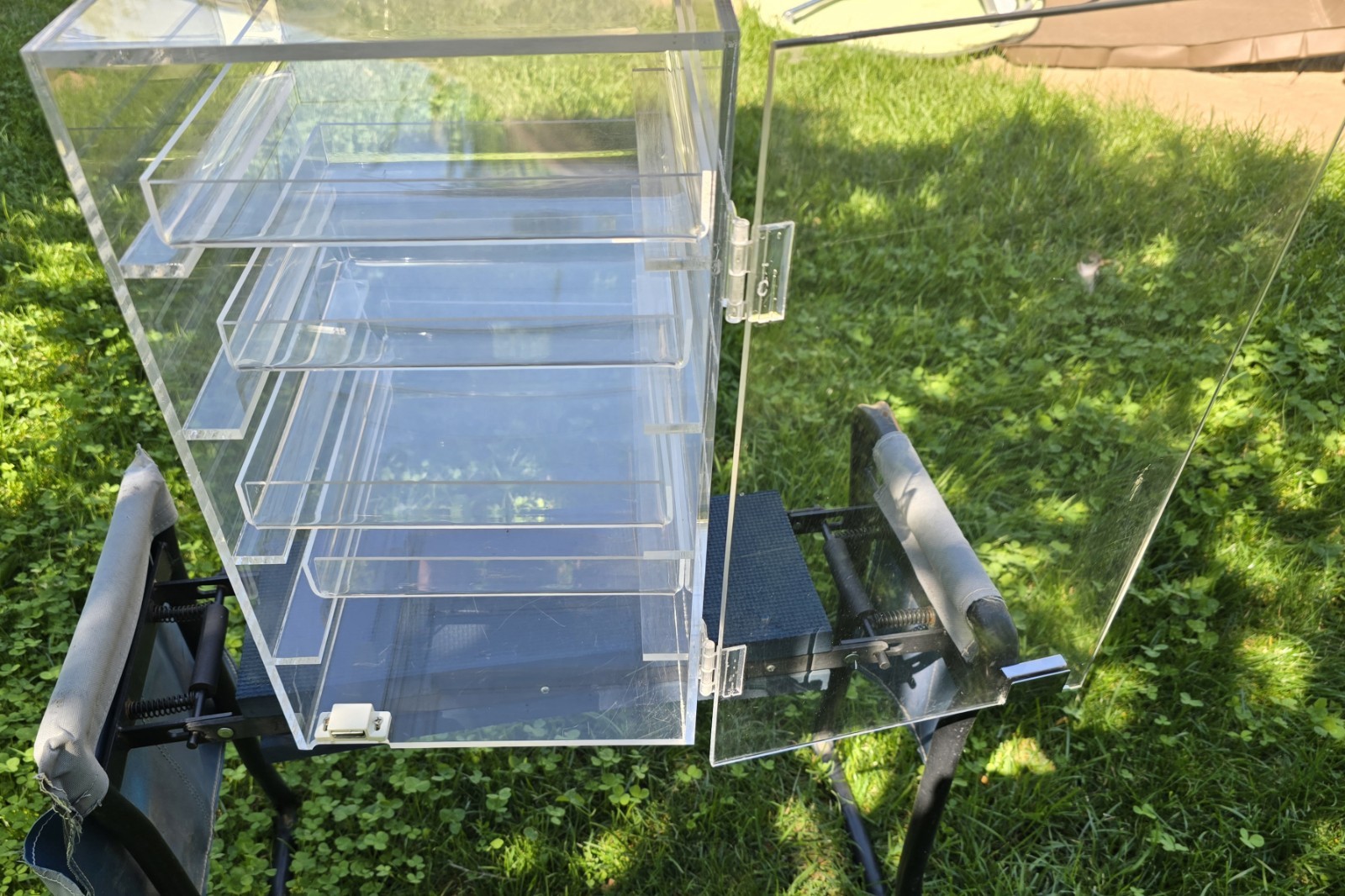 19″ Acrylic Display Case 4 Tier Countertop Bakery Food Cabinet Display Retail