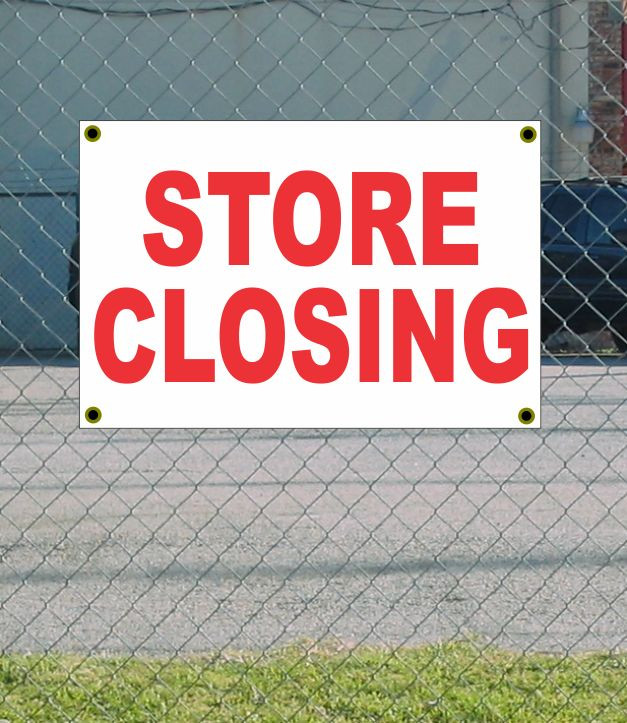 2×3 STORE CLOSING Red & White Banner Sign NEW Discount Size & Price FREE SHIP