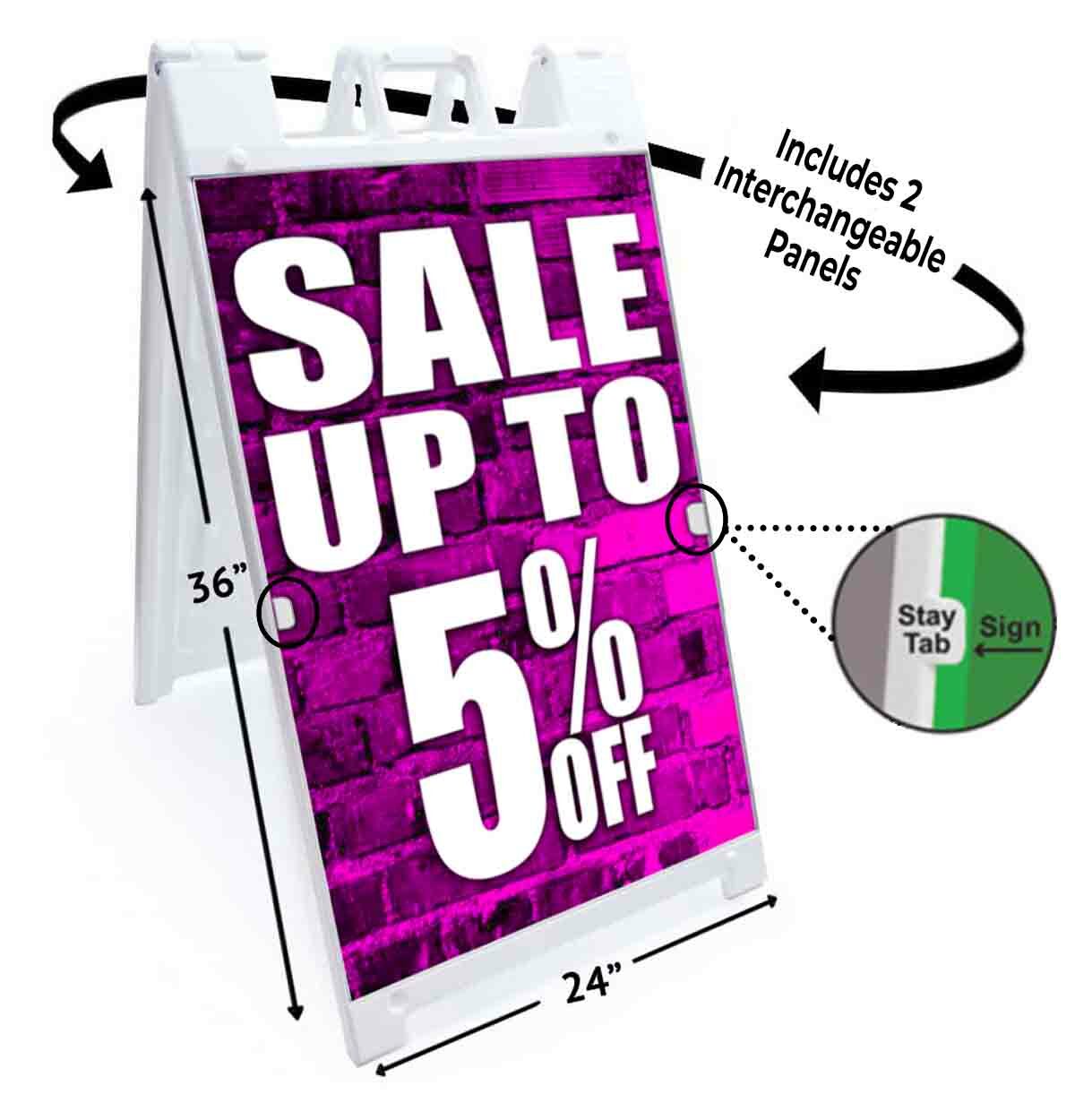 SALE UP TO 5 % OFF Signicade 24×36 Aframe Sidewalk Sign Banner Decal