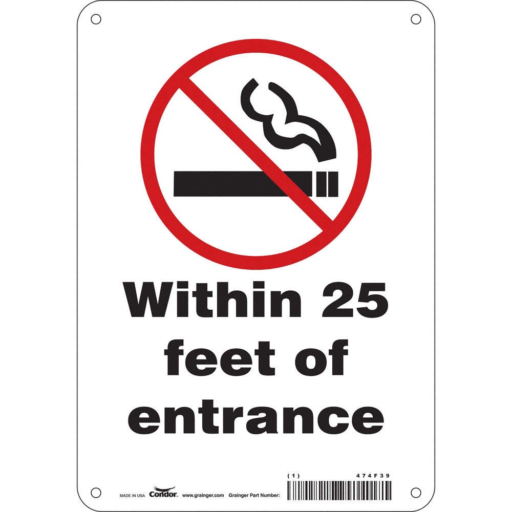 CONDOR 474F39 Safety Sign,10 inx7 in,Aluminum 474F39