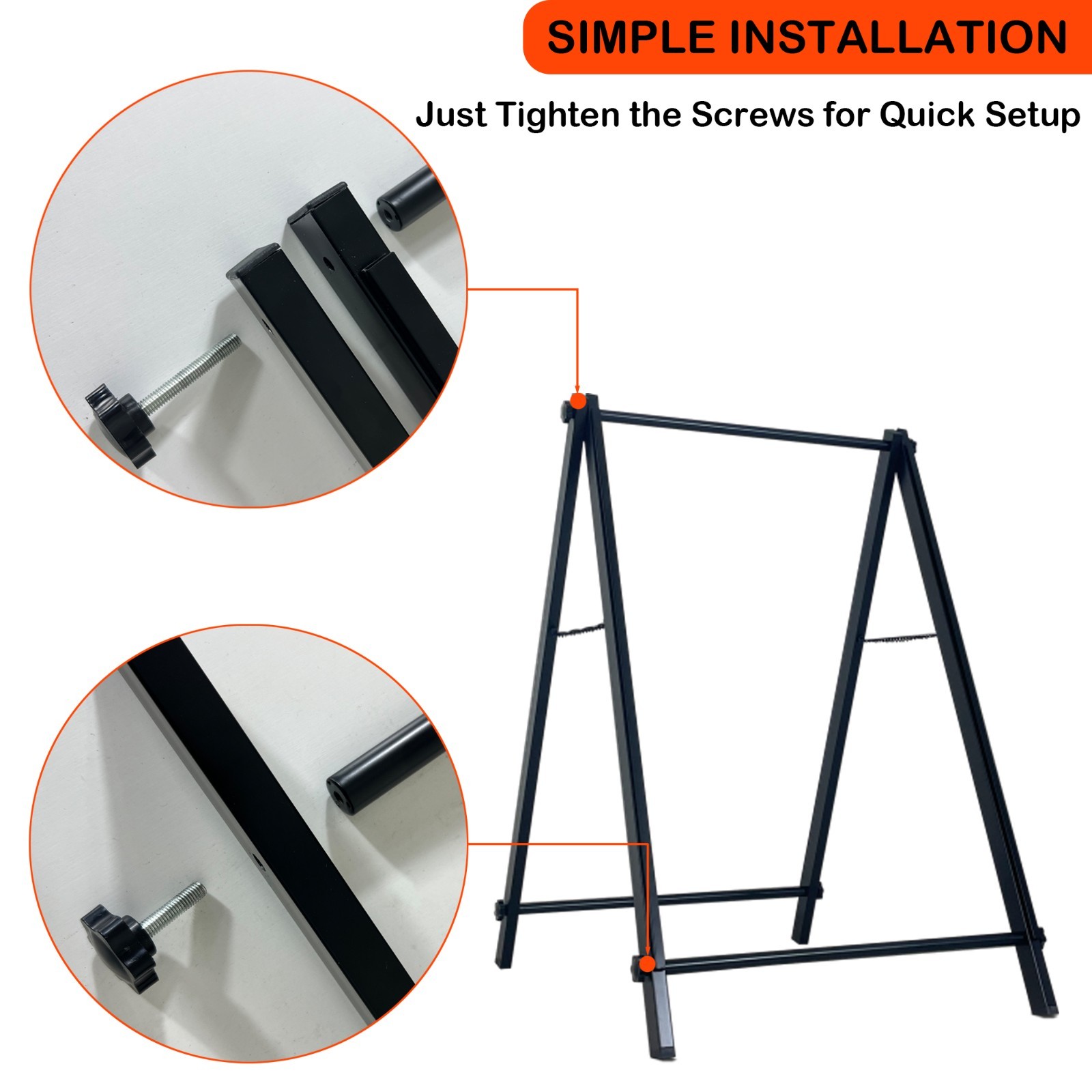 A-Frame Sidewalk Sign Board Curb Sign in Double Sided Display Foldable