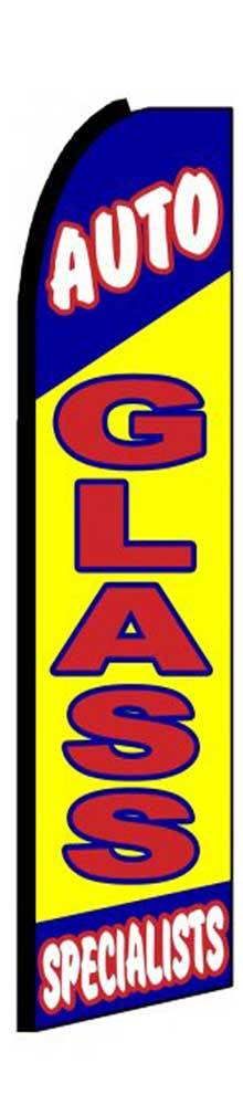 Auto Glass Specialists Banner Sign Flag Display Only Advertising 3’ Wide flutter