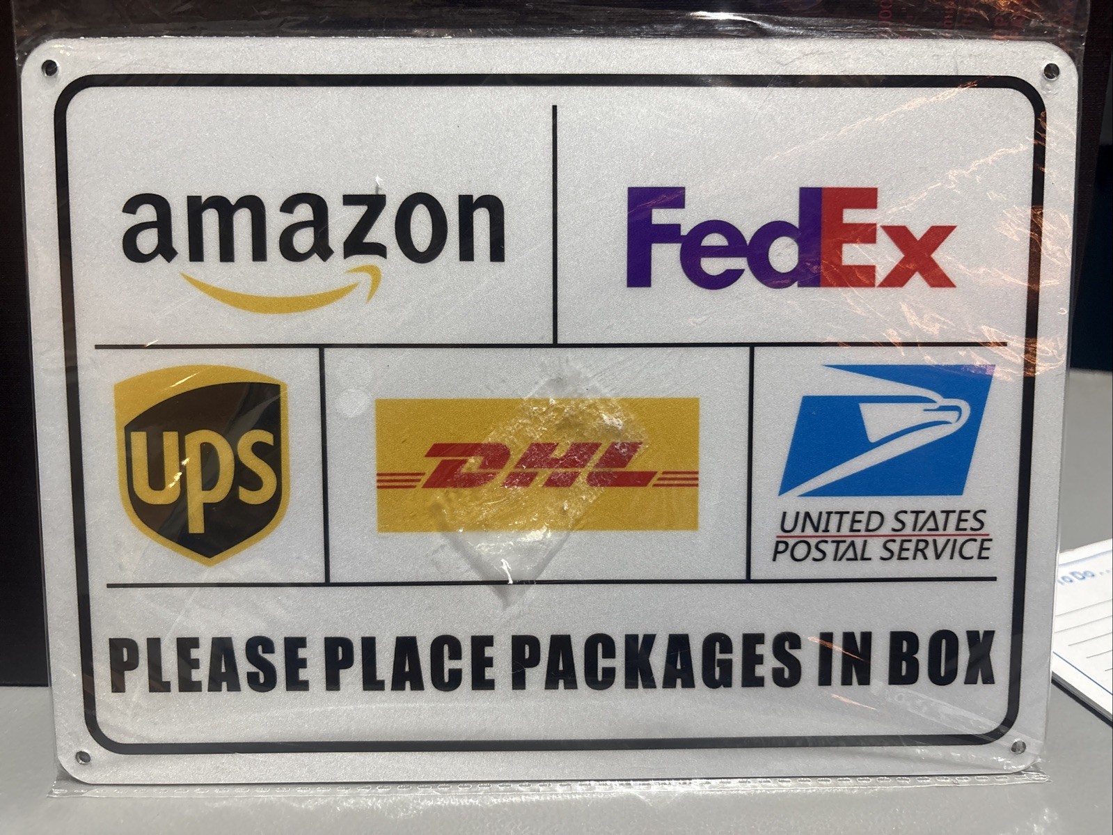 Delivery Instructions Drop Package Here Sign METAL usps fedex amazon UPS