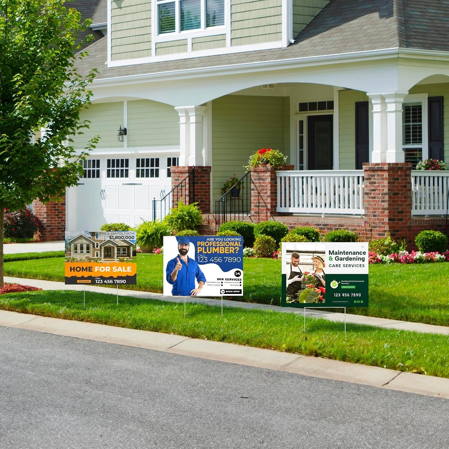 Custom Yard Sign, Double Sided Lawn Sign – 2 Pack,18×24 Inches, Personalize w…