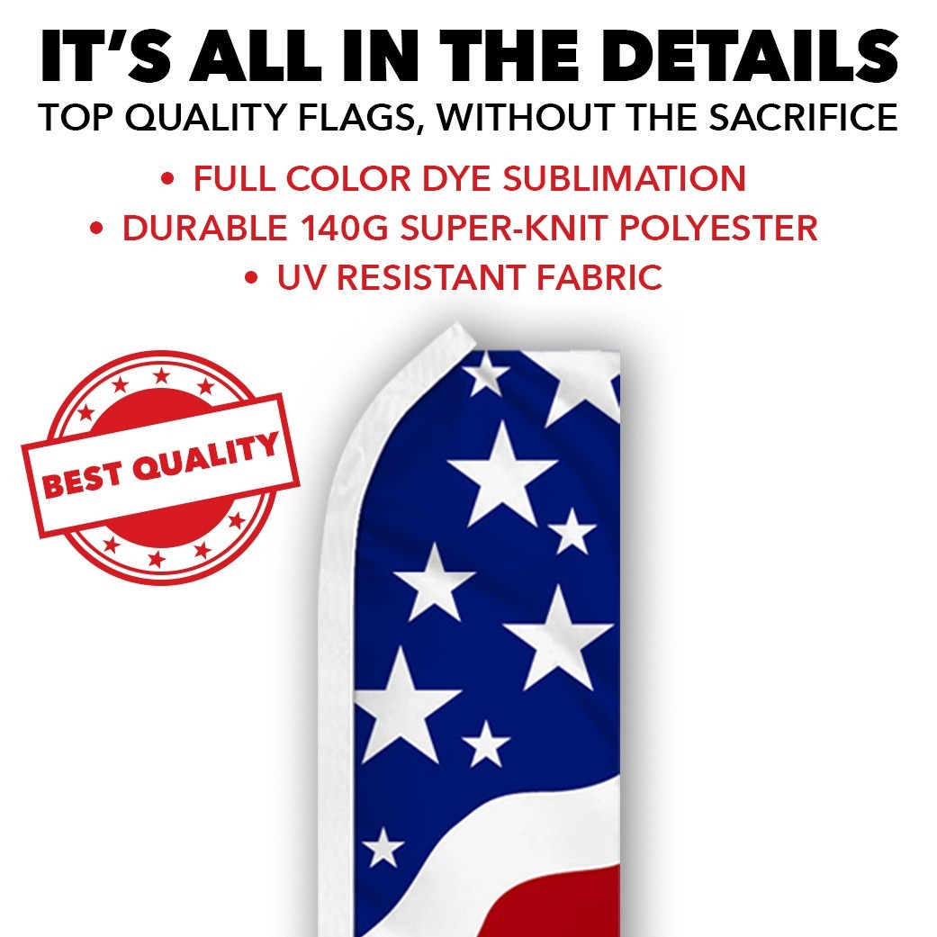 New Glory USA Advertising Swooper Feather Flutter Flag Patriotic American