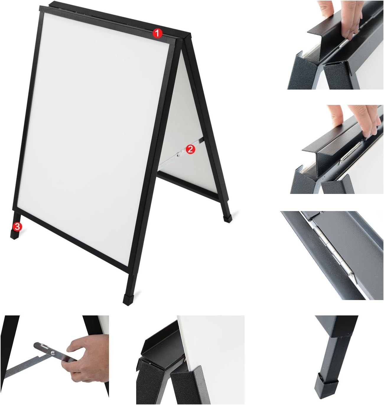 Heavy-Duty Outdoor A-Frame Sign Holder 22×28″ – Double-Sided Custom Display