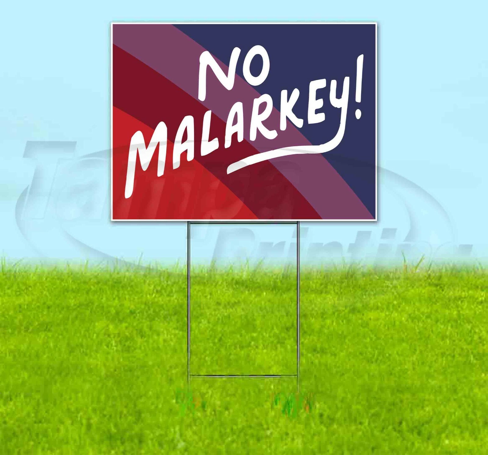 NO MALARKEY BIDEN 18×24 Yard Sign Corrugated Plastic Bandit Lawn