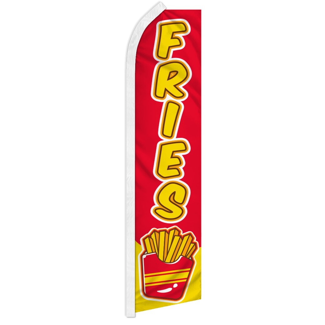 Fries Advertising Swooper Feather Flutter Flag Concessions Food