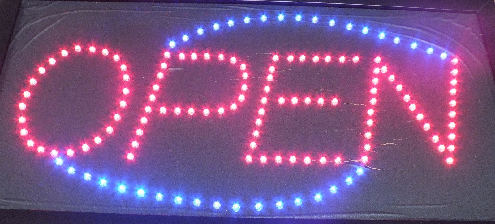 Unbranded 18.5″ x 9.75″ (inch) Black Multi Setting LED Light up Business Sign