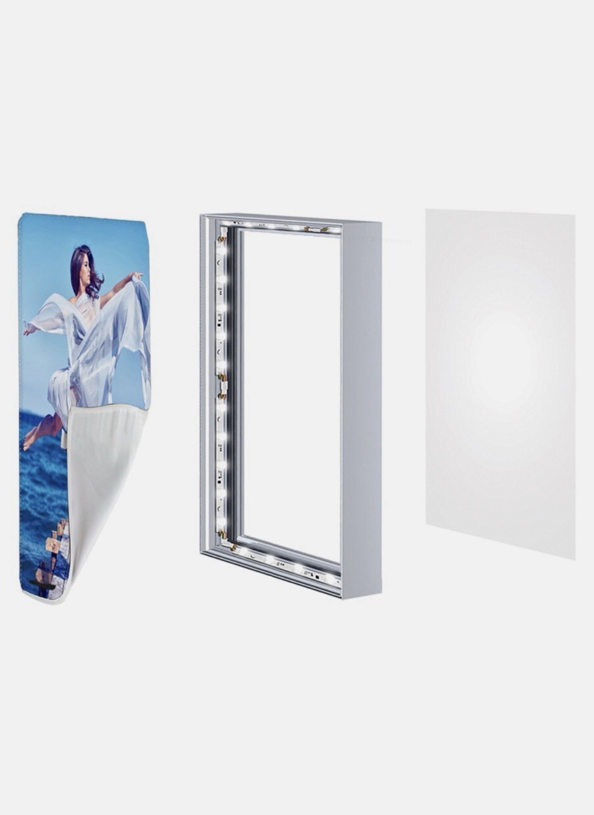 Matrix Frame USA LED Sign Frame Advertising Fabric Light box For Shop 36”x48”