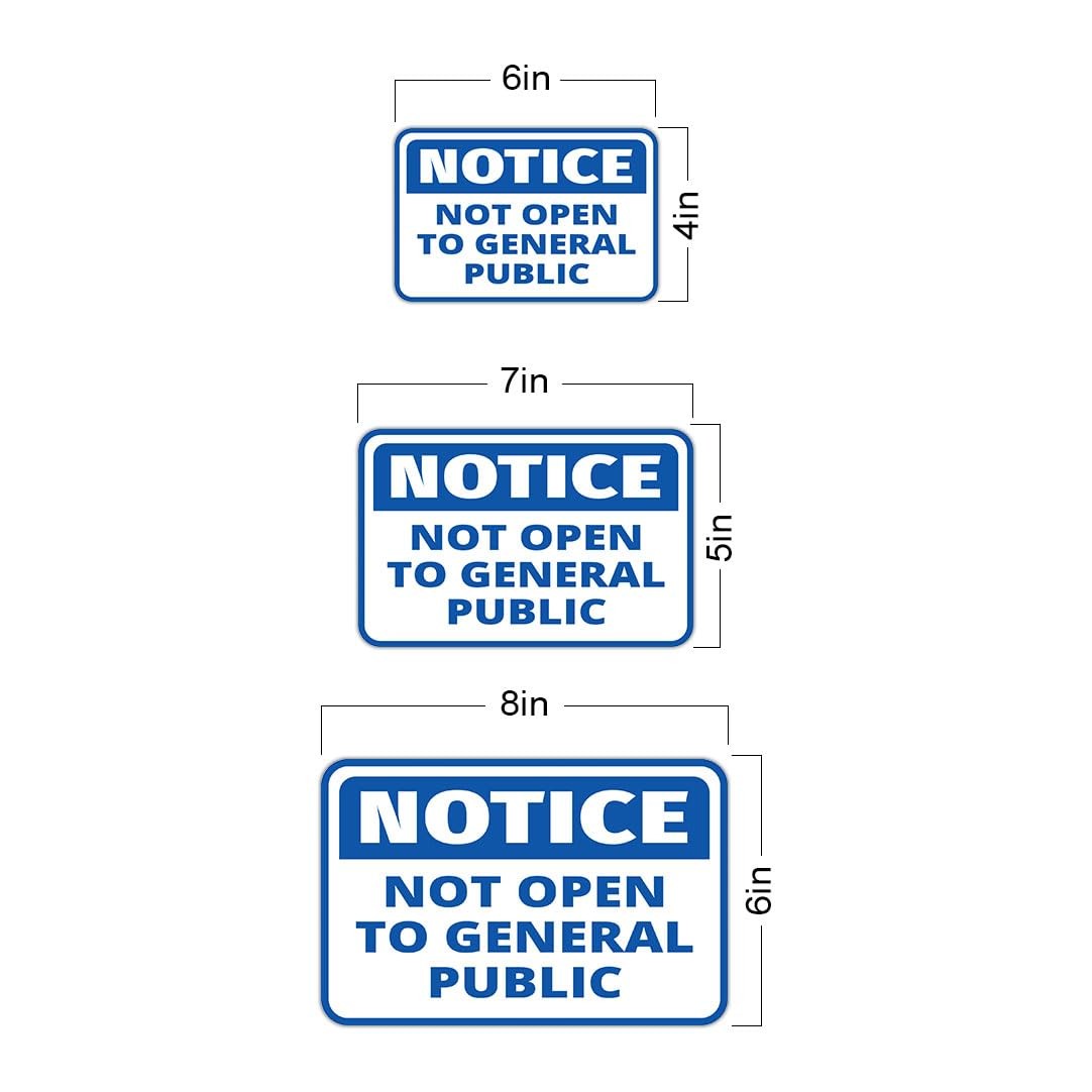 Classic Framed Plus Notice Not Open To General Public Wall or Door Sign | Wor…