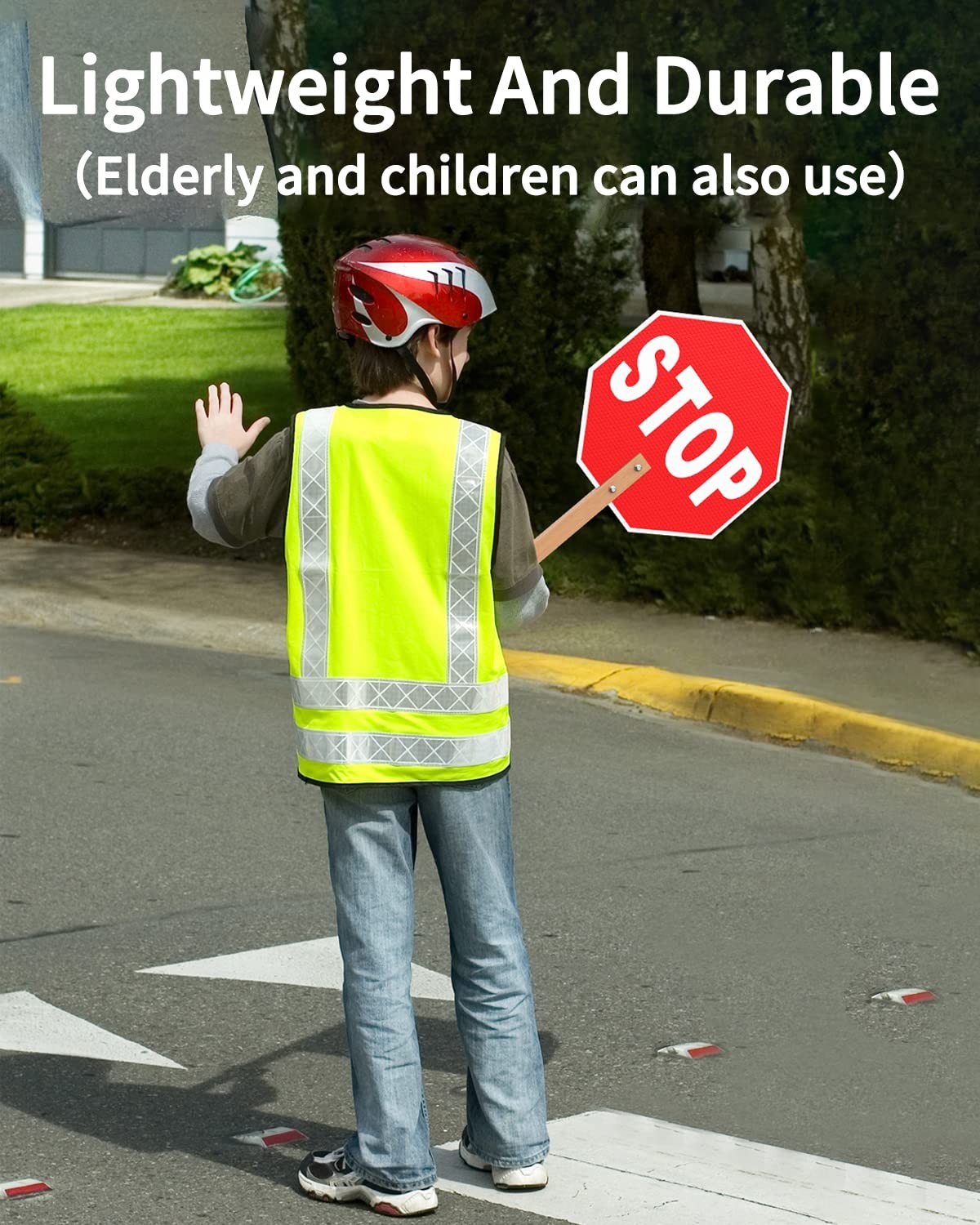 Stop Slow Sign Double Sided Street Slow Warning Reflective Signs 13×13 inch