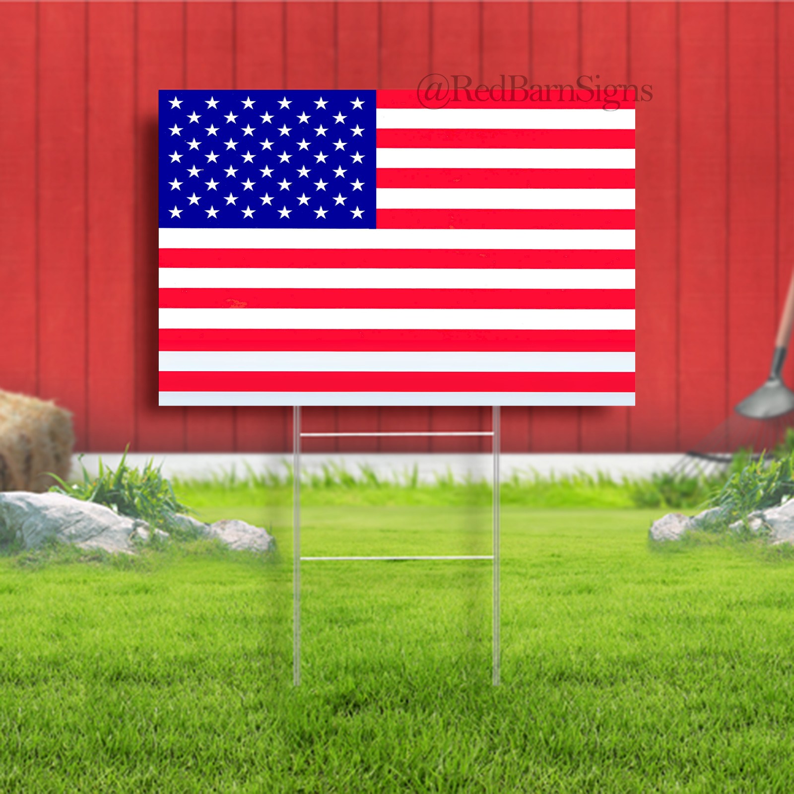 American Flag Indoor Outdoor Yard Sign