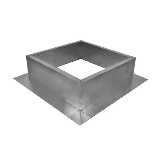 Box Is 19 In. Wide X 19 In. Long X 6 In. High Aluminum Roof Curb