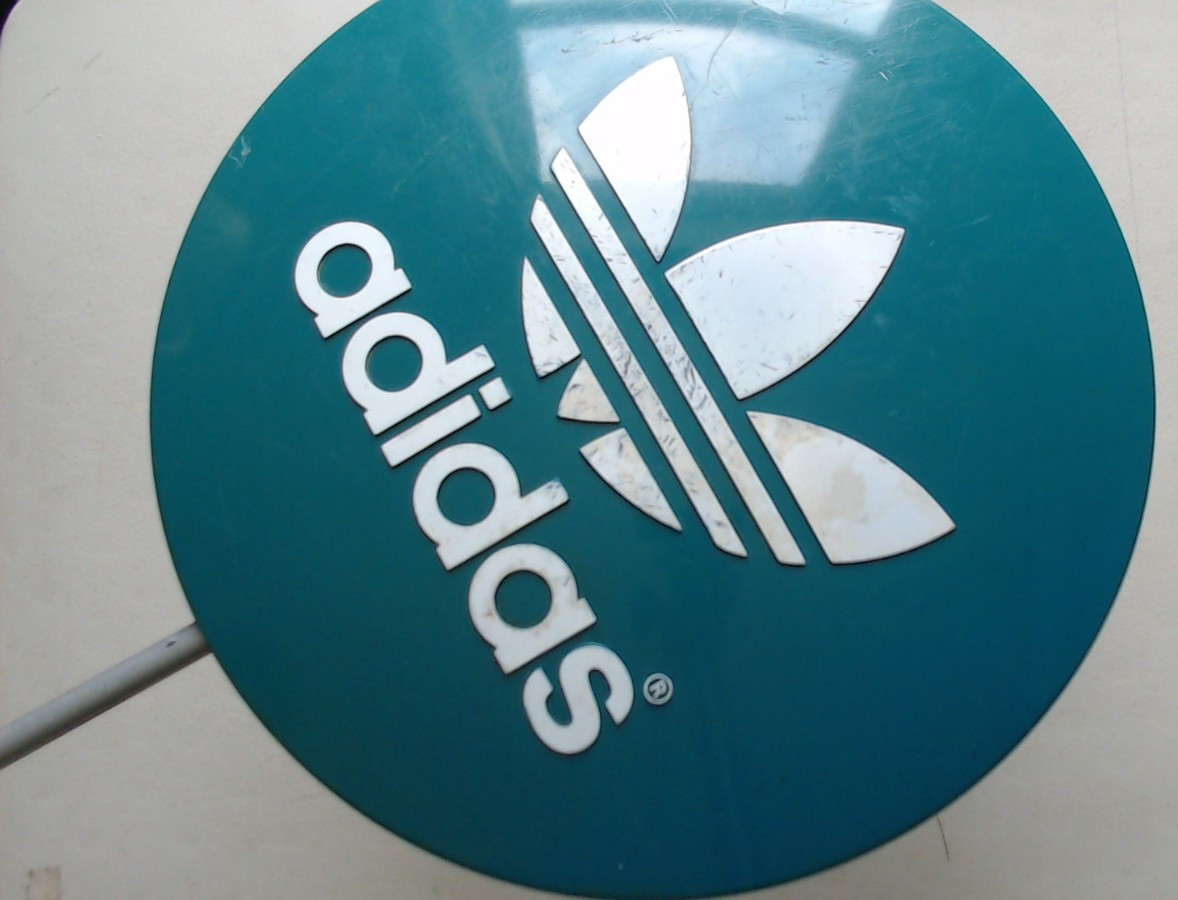 ADIDAS Originals Vintage Lollipop Sign Display Standup BLUE/TEAL