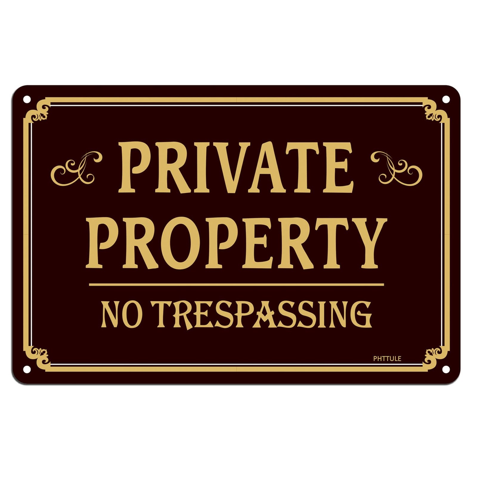 No Trespassing Sign Metal Private Property 8×12 Inches Heavy Duty UV Coated