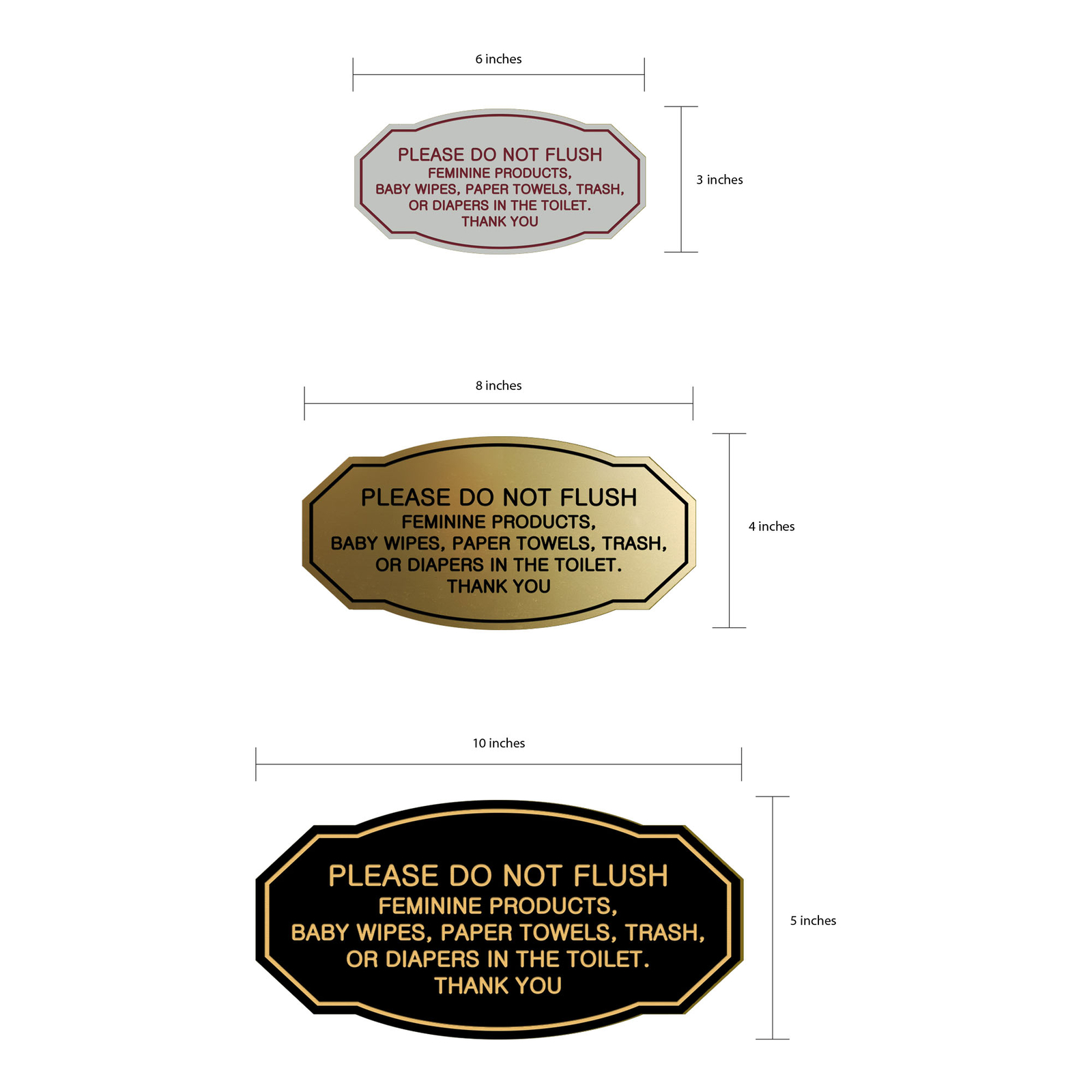 Victorian Please Do Not Flush Etiquette Sign