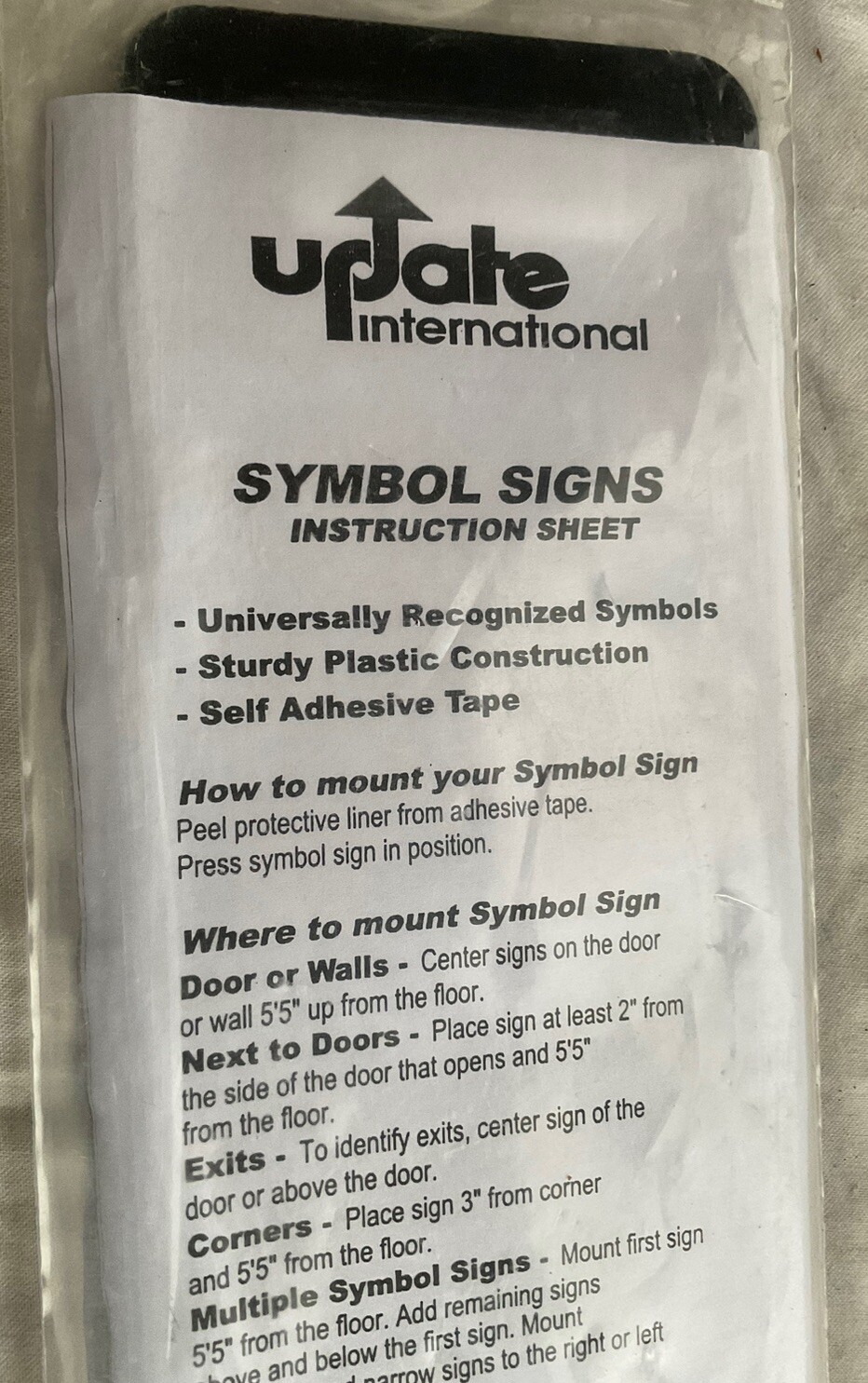 2 Pack Update S3925BK Employee Hand Washing OSHA Notice Sign Plastic Black NEW