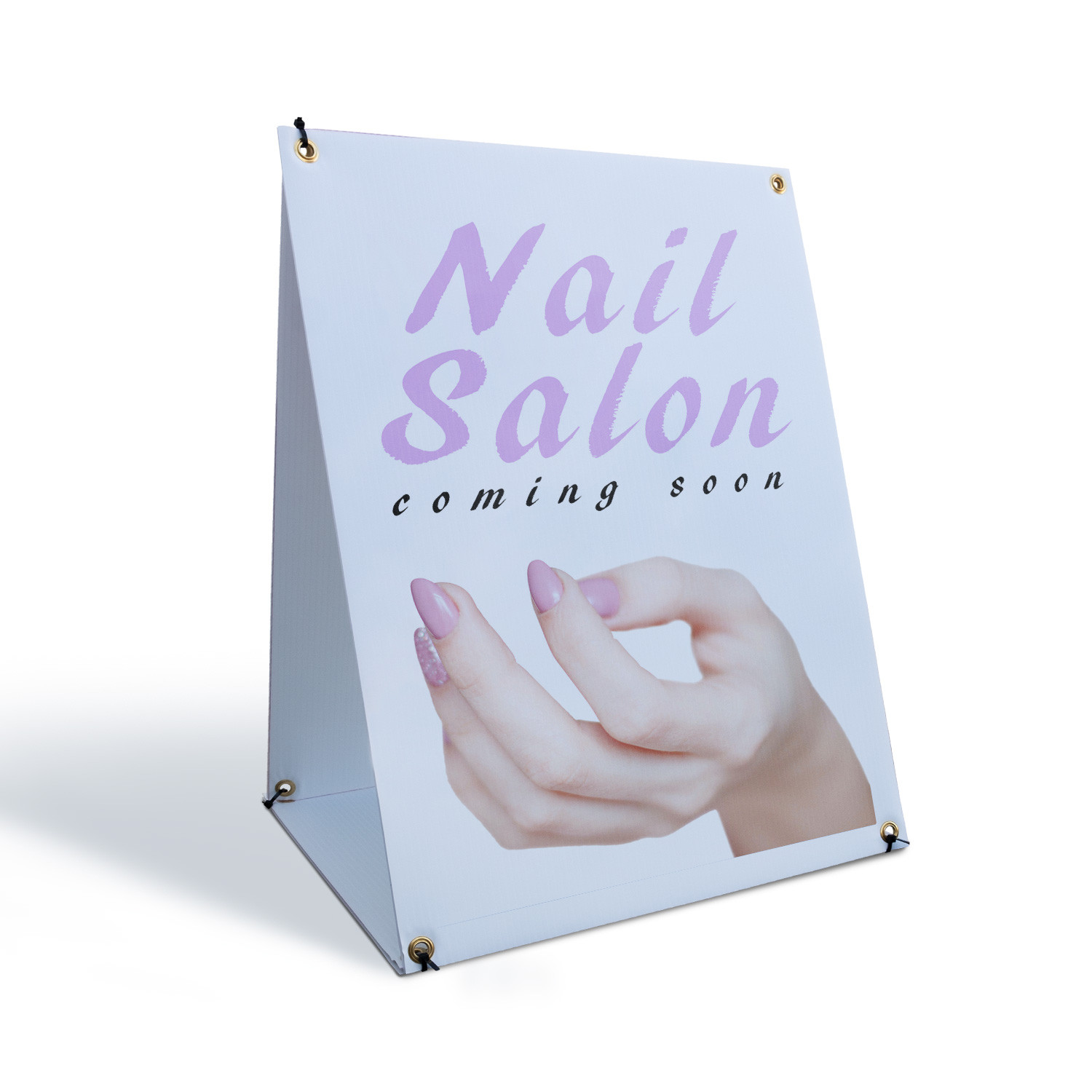 Nail Salon Coming Soon A-Frame Sidewalk Sign Business Promotions Clear Message
