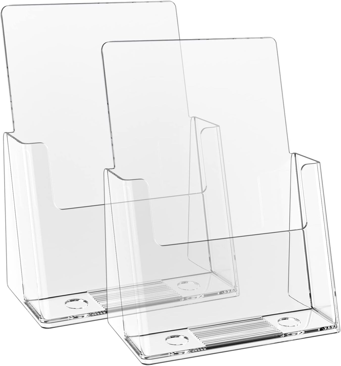 zavekia 2 Pack 6” x 9” Acrylic Brochure Holder,wide brochure leaflet clear