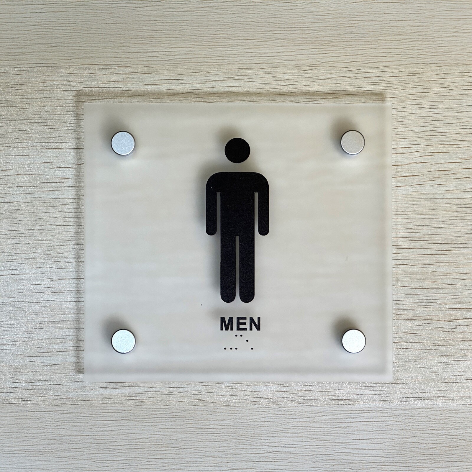 Wall Frosted Acrylic Sign with Spacers