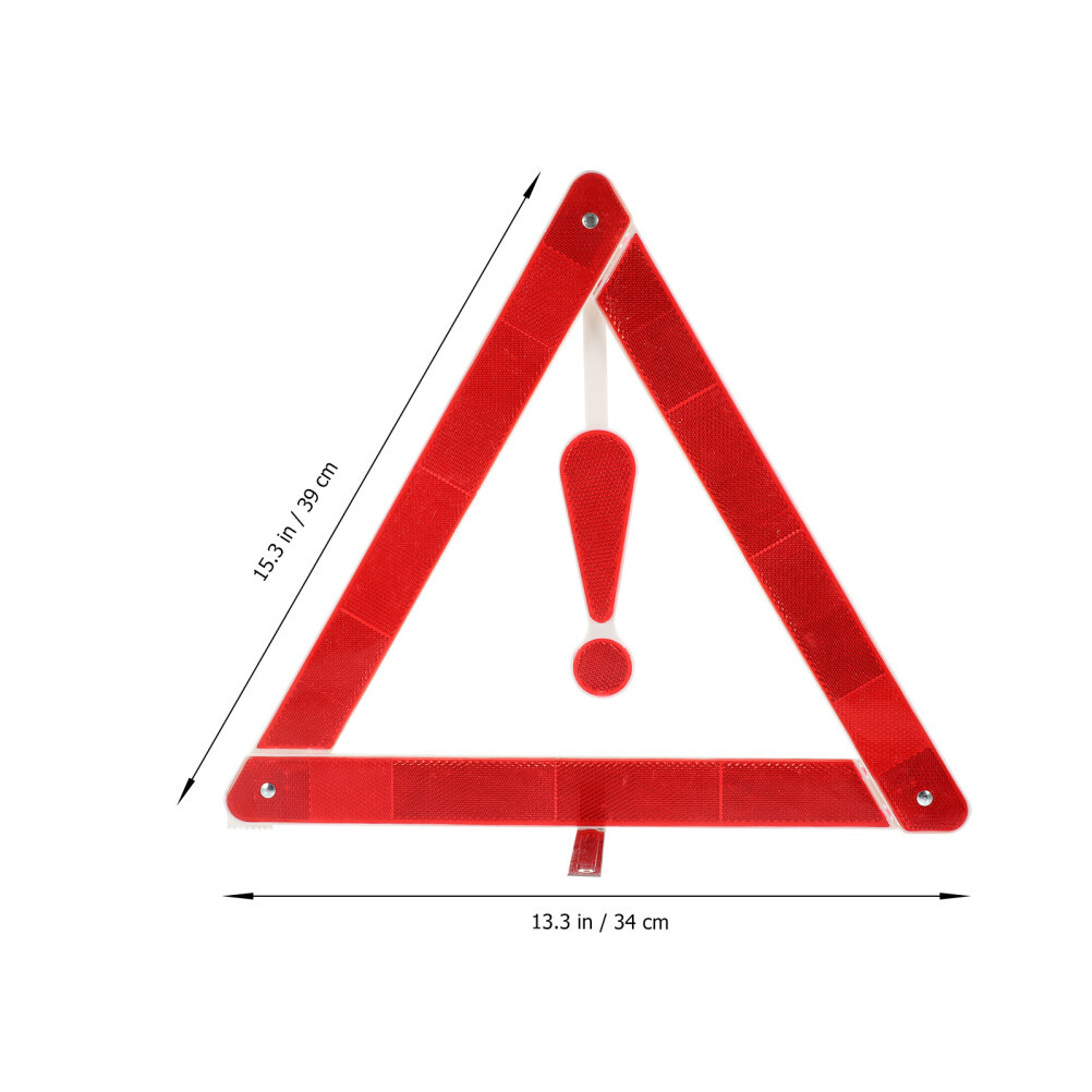 2pcs Car Warning Sign Triangle Road Safety Kit Auto Folding Safety Tripod