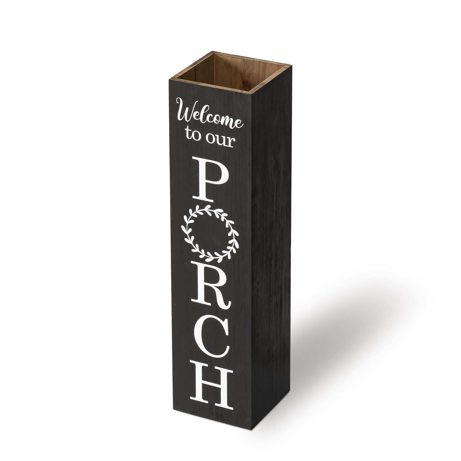 Glitzhome 30″ Wooden Rustic WELCOME Porch Sign – Black