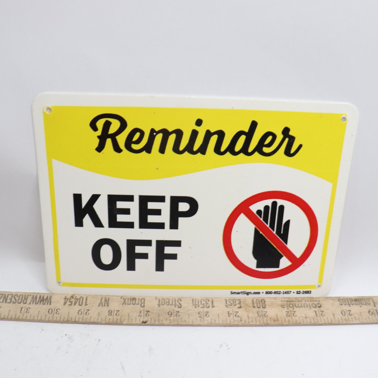 Smartsign Reminder Keep Off Adhesive Sign Plastic 10″ x 7″ S2-2683