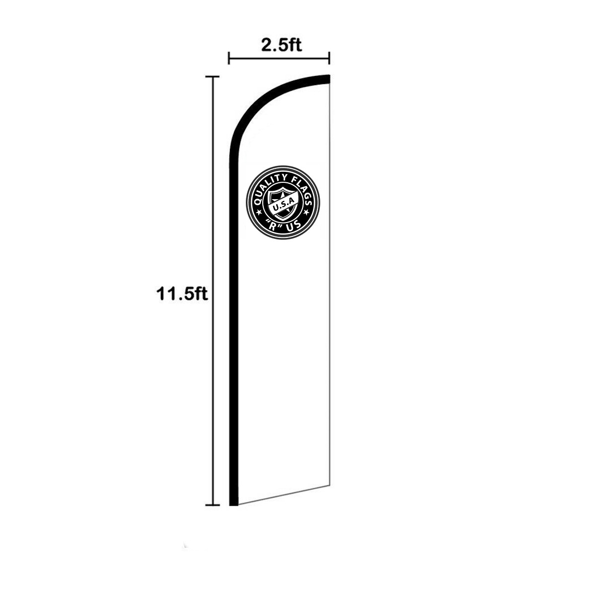 Open Windless Advertising Swooper Flag Open Welcome Sign Patriotic