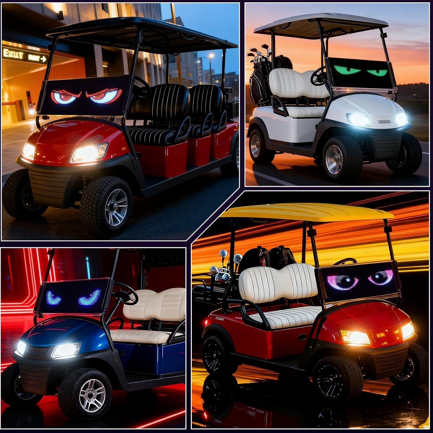Bright & Efficient 17”x6.3” Full-Color LED Sign: Car & Store Message Board