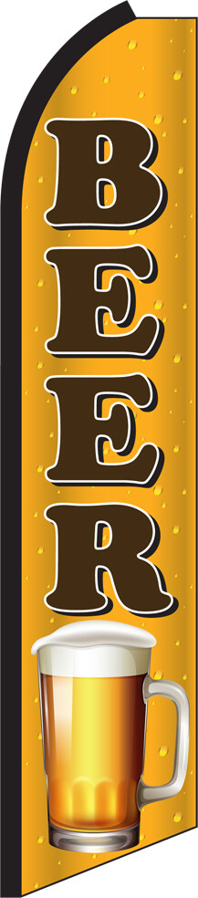Beer Swooper Flag Feather Super Bow Banner