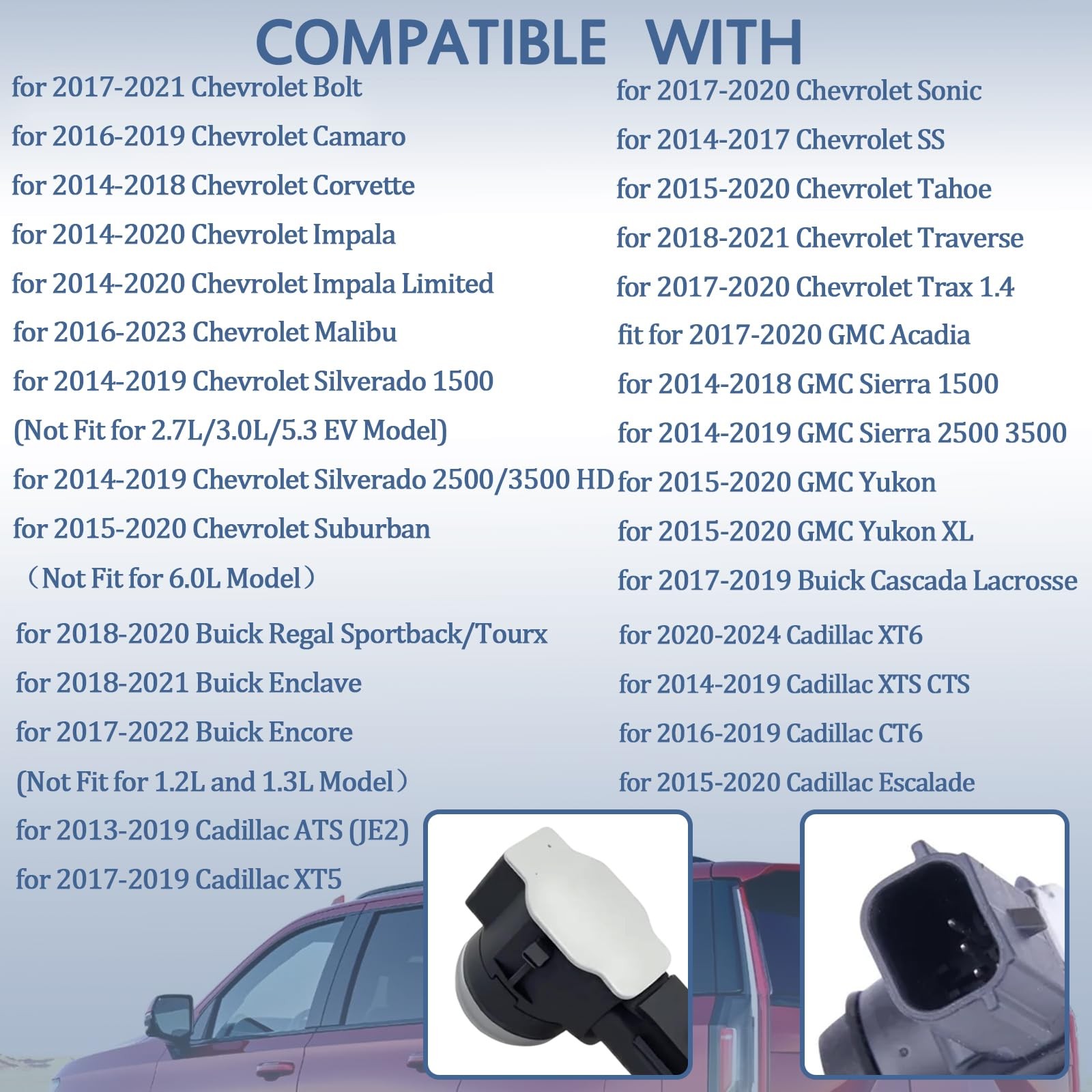 Bumper Park Assist Object Sensor,for Chevy Silverado/Tahoe/Suburban,for GMC…