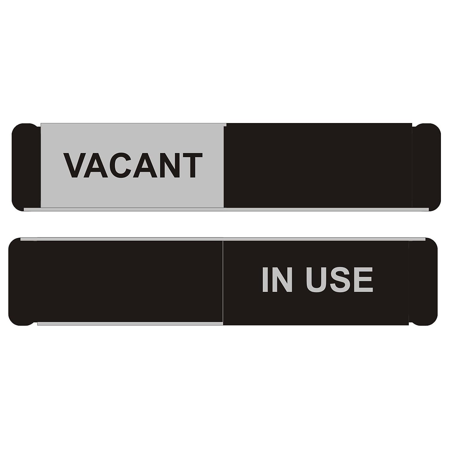 10×2 Vacant/In Use Sliding Door Sign for Office, Conference Room, Restroom