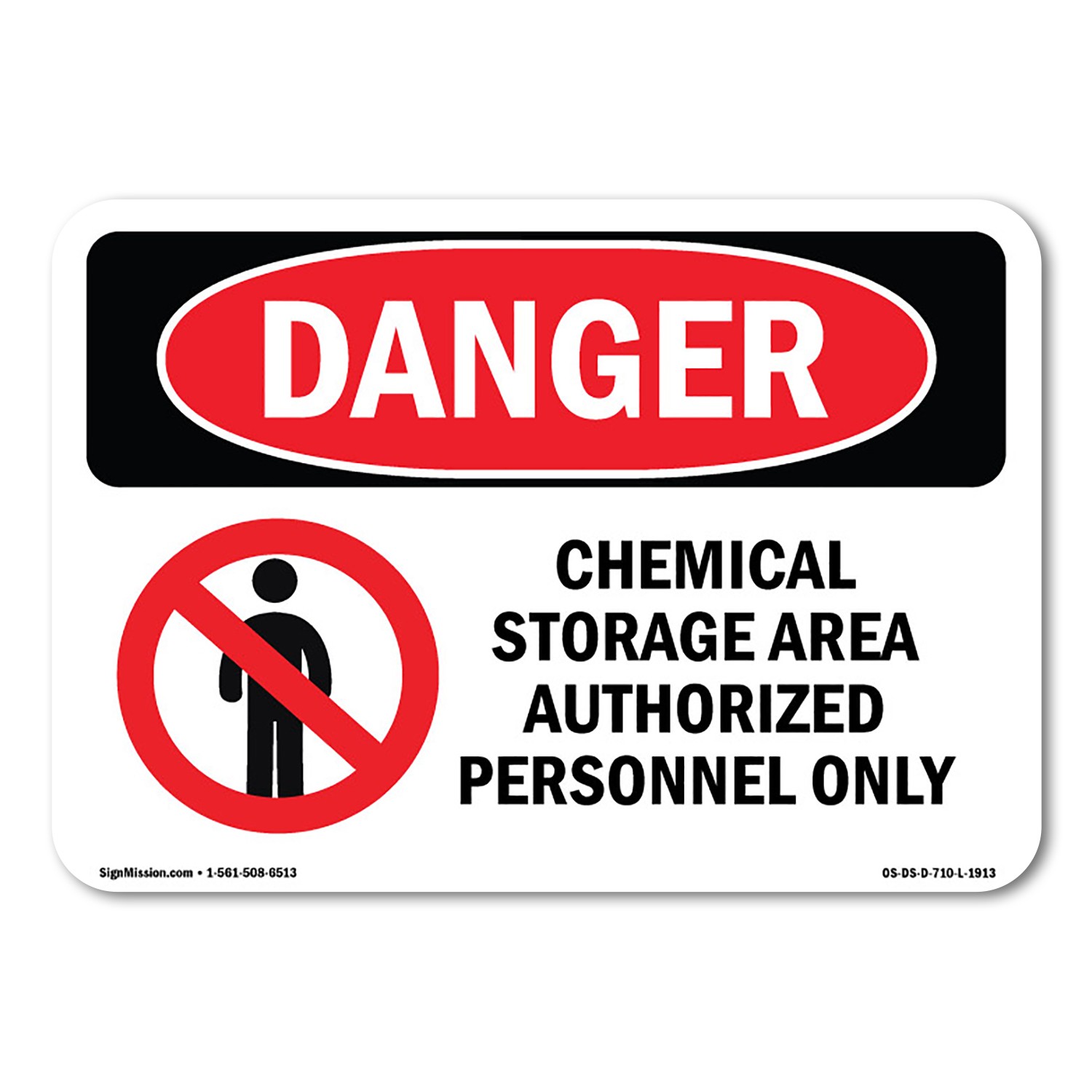 Chemical Storage Area ANSI Danger Sign Metal Plastic Decal