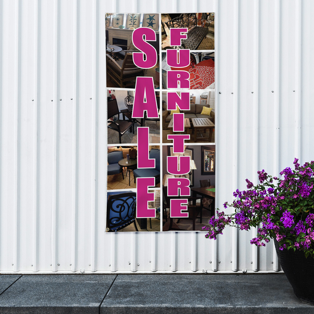 Vertical Vinyl Banner Multiple Sizes Deal Furniture Business Outdoor