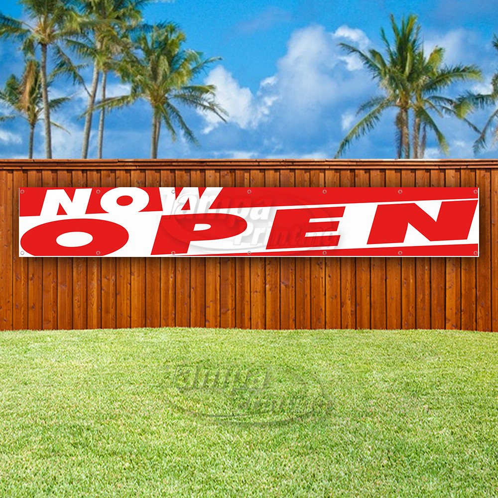 NOW OPEN Advertising Vinyl Banner Flag Sign LARGE HUGE XXL SIZES