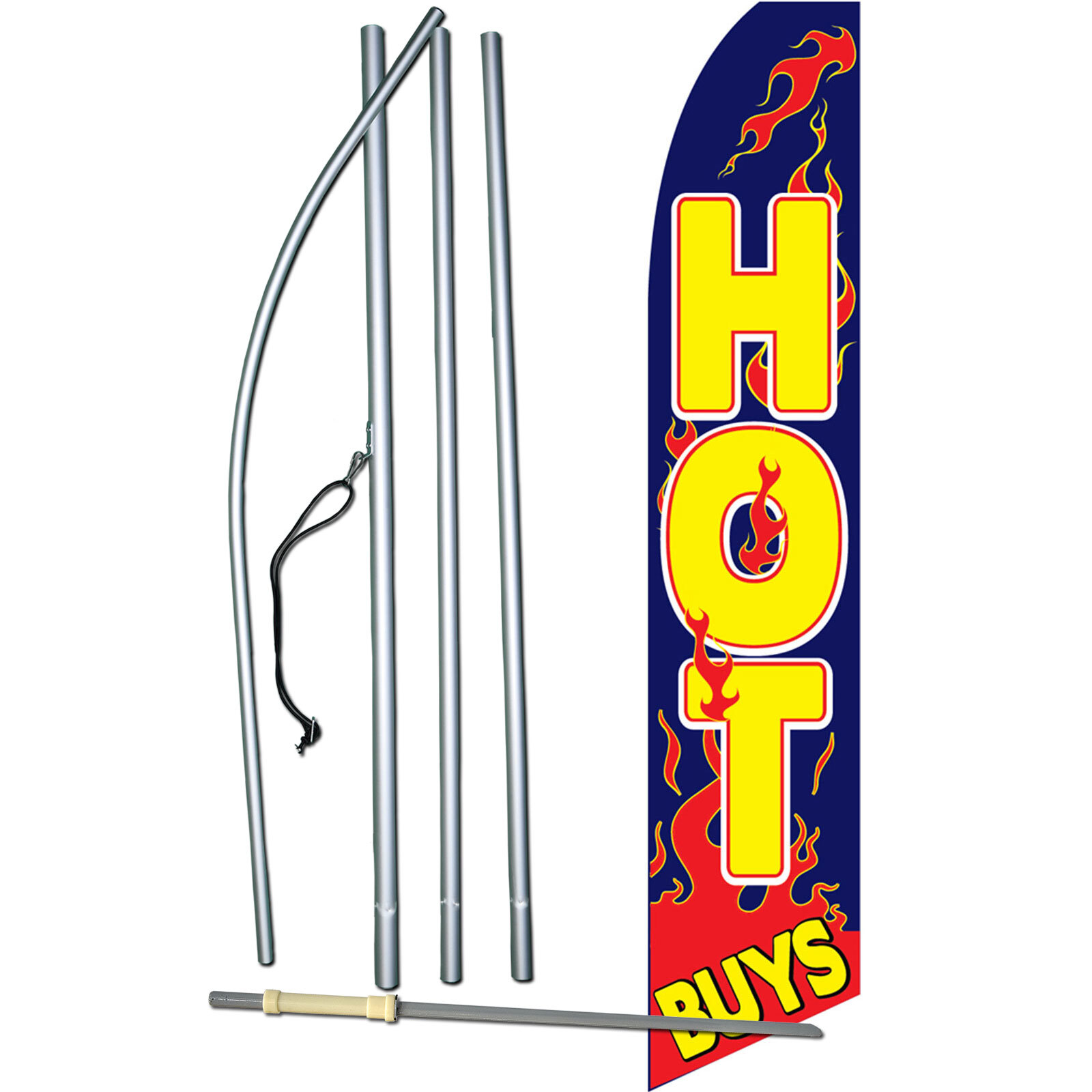 Hot Price Flag with Flag Pole and Spike
