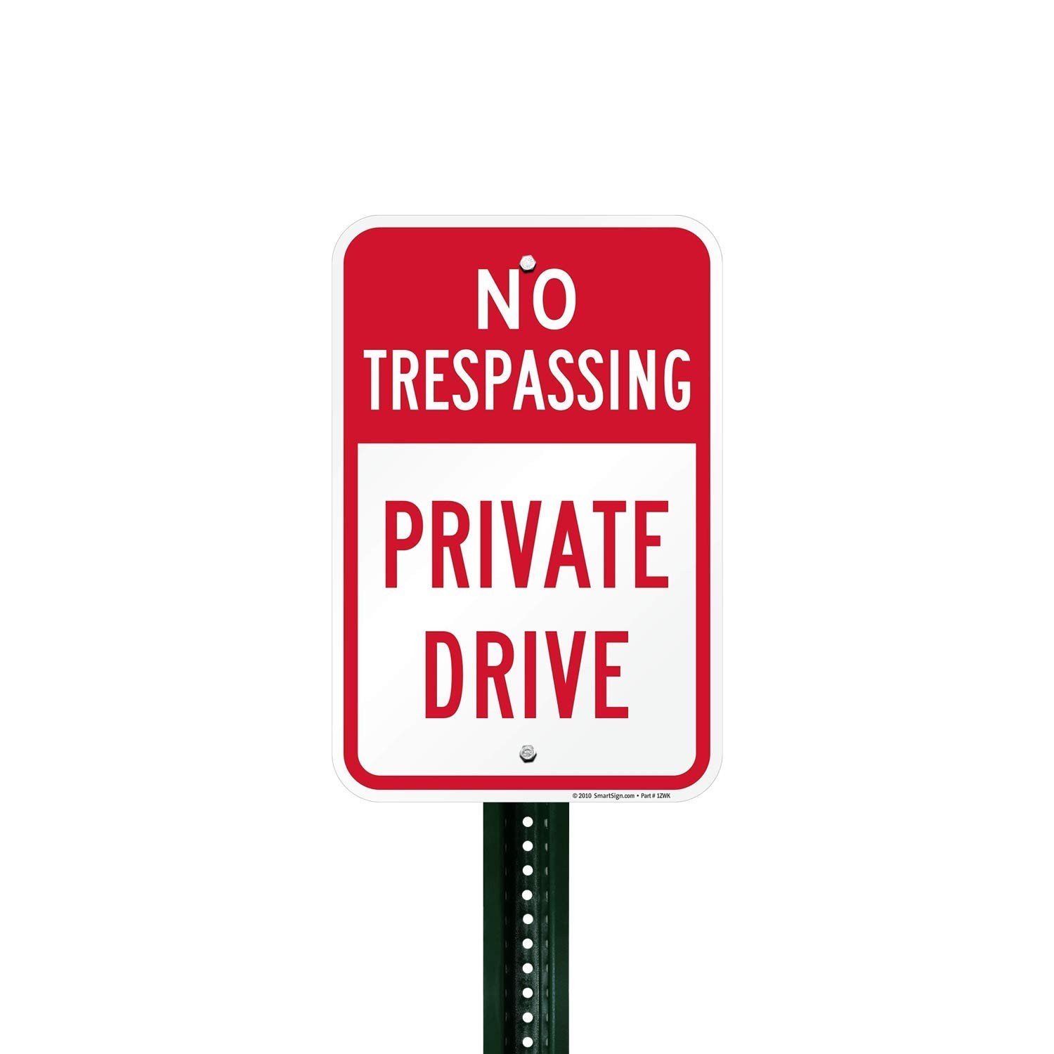 K5893AL12x18 Aluminum No Trespassing Private Drive Sign 12×18 Inch