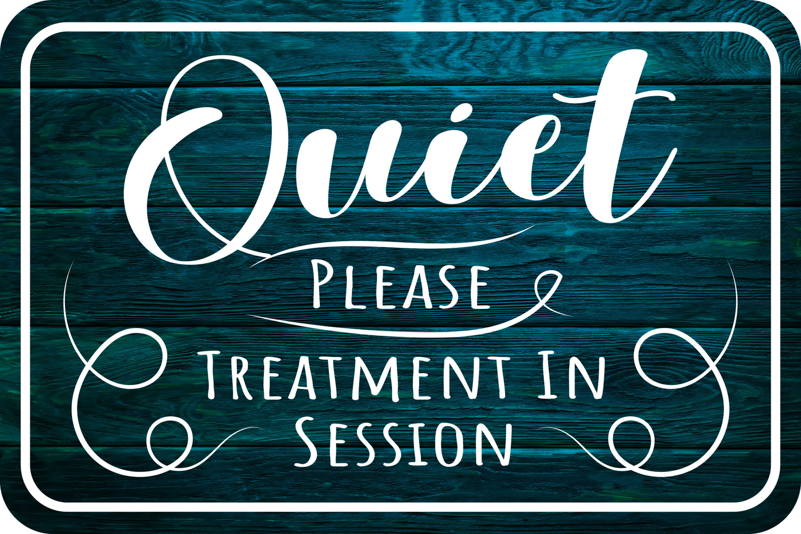 Classic Framed Plus Quiet Please Treatment In Session Door or Wall Sign