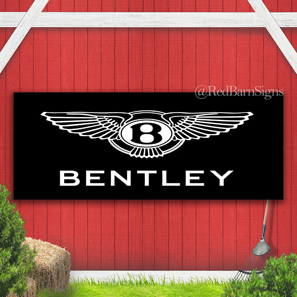 BENTLEY CAR Workshop Mancave Indoor Outdoor Banner sign with grommets