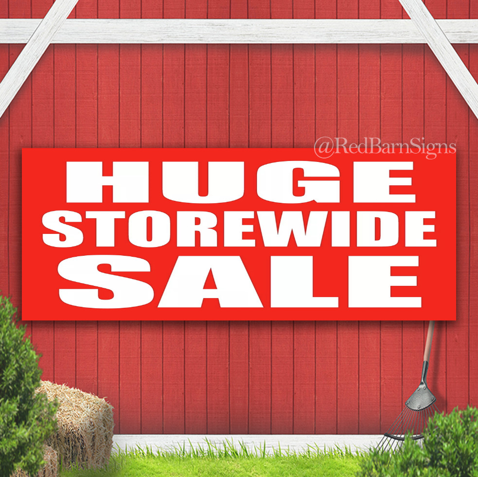 Huge Storewide Sale | Retail Window Display Sign | Banner Sign