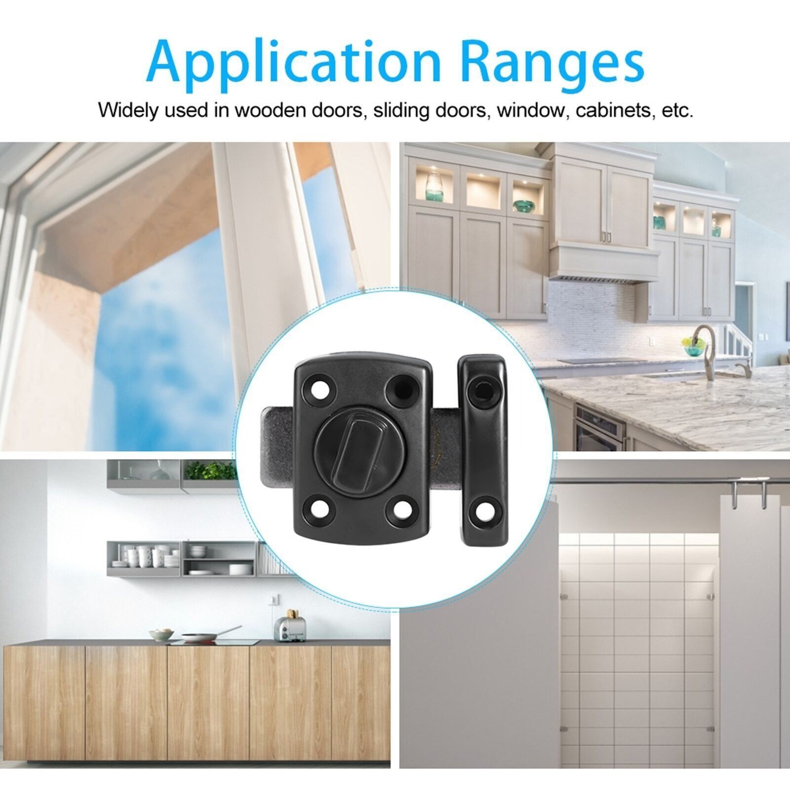 Household Thicken Safety Guard Anti-Thief Zinc Alloy Bolt Latch for Door Window